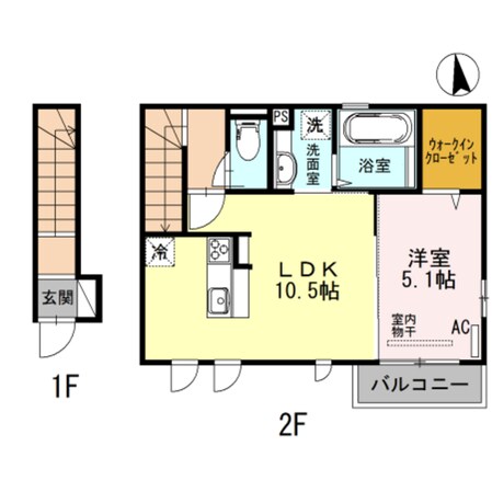 浜寺公園駅 徒歩2分 2階の物件間取画像